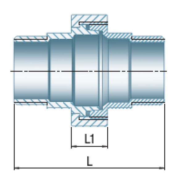 Verschraubung Typ 345, A/A, konisch dichtend, 2"